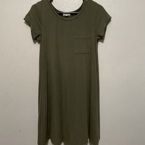 Army Green T-shirt Dress from Hearts & Hips